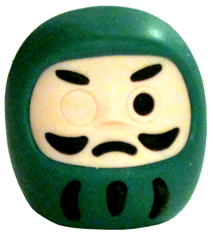 Iwako Daruma Japanese Doll Mini Eraser: Green