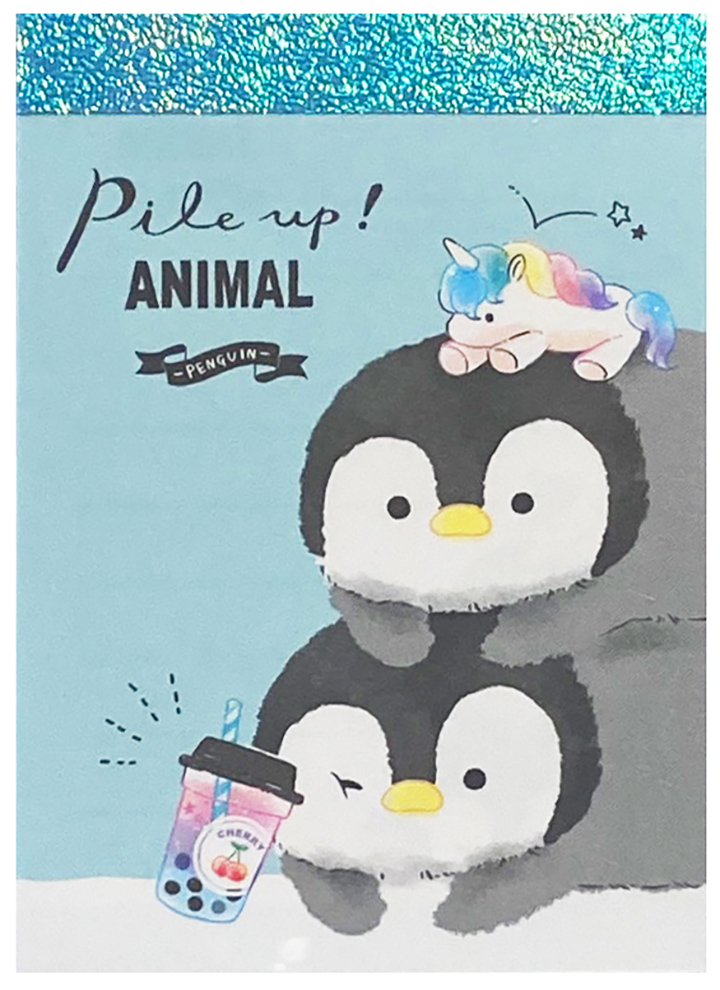 Crux Pile Up Animal Penguin Mini Memo Pad
