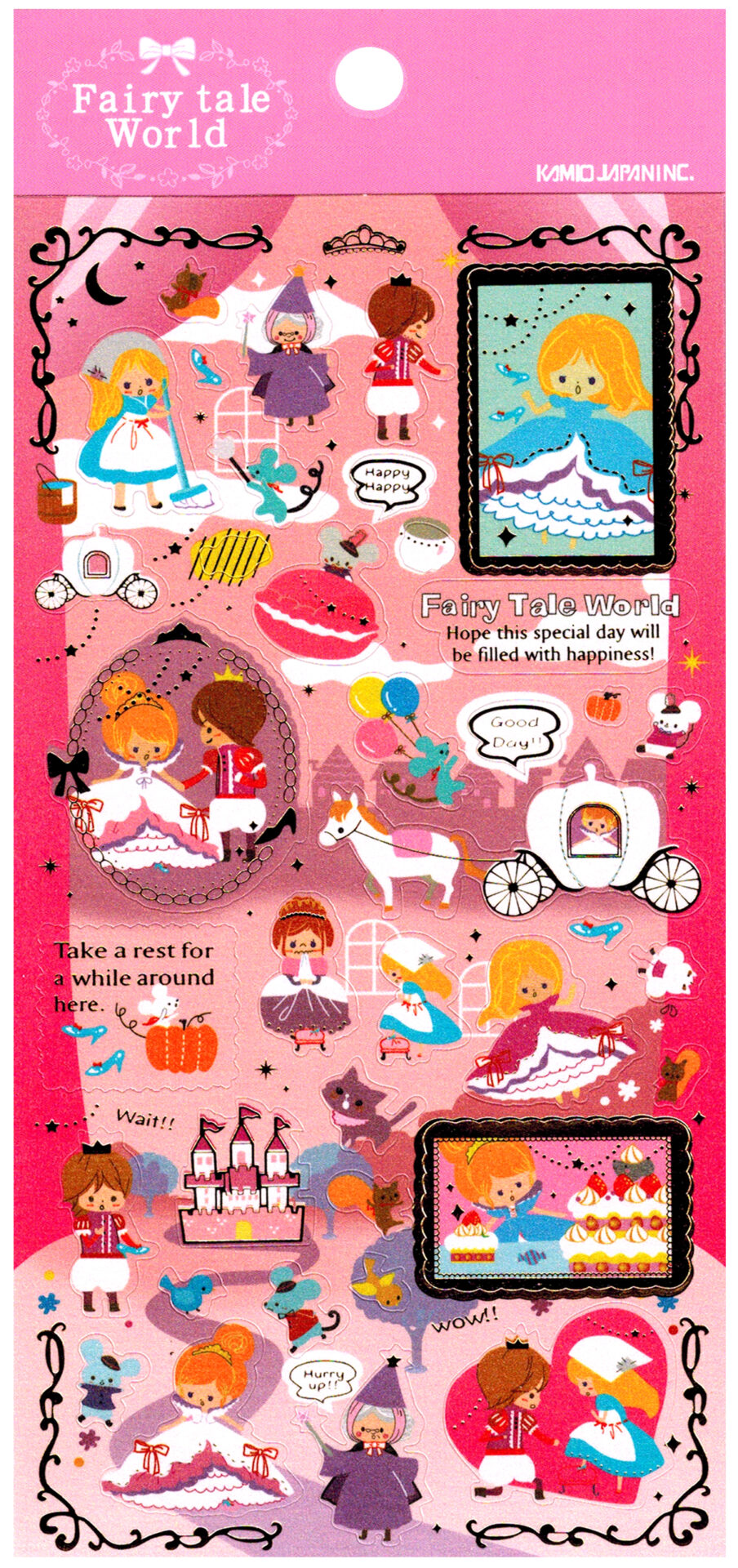 Kamio Fairy Tale World Cinderella Sticker Sheet
