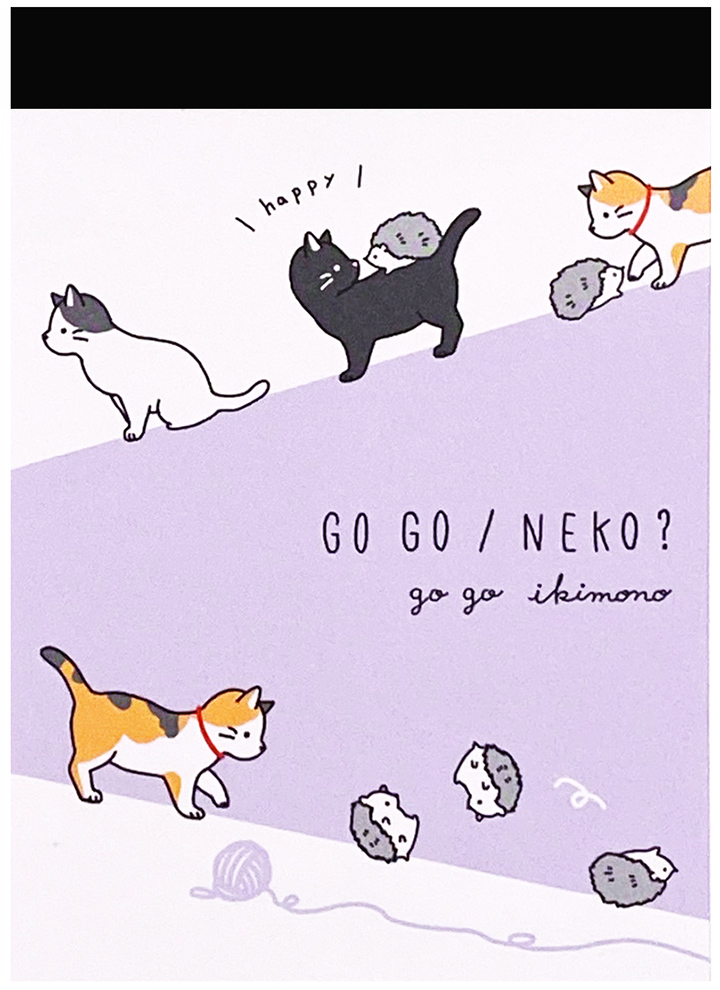 Crux Go Neko Kitten & Hedgehog Mini Memo Pad