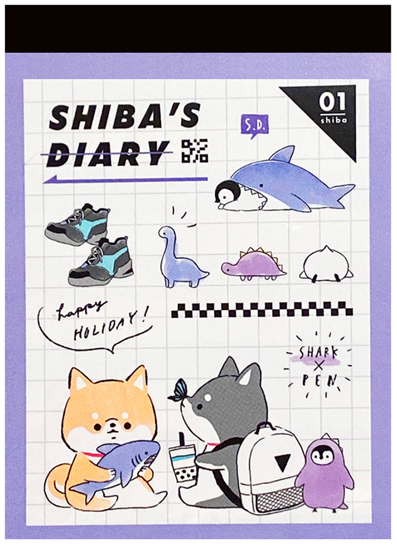Kamio Shiba Shark Diary Mini Memo Pad