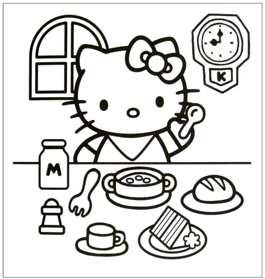 Sanrio Characters Coloring Book Black Version 16 pages