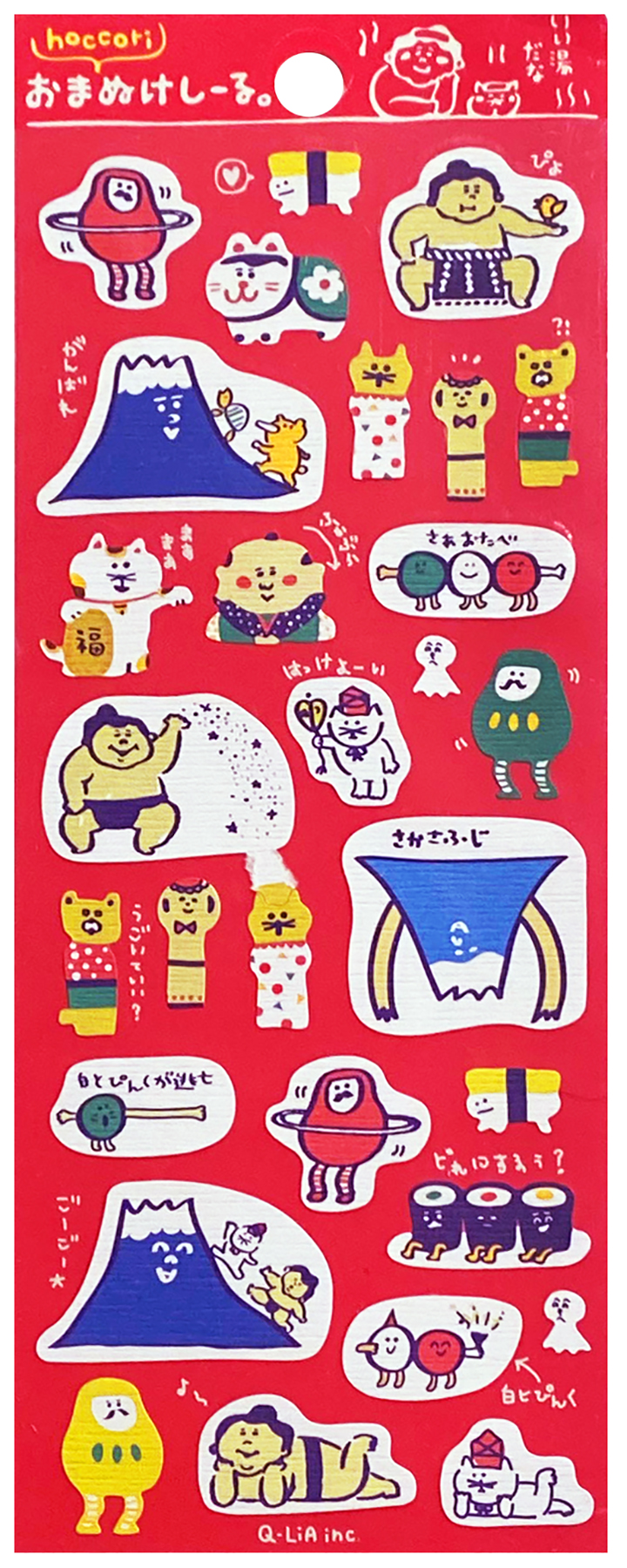 Q-Lia Textured Paper Die-Cut Sticker Sheet: Japan Life