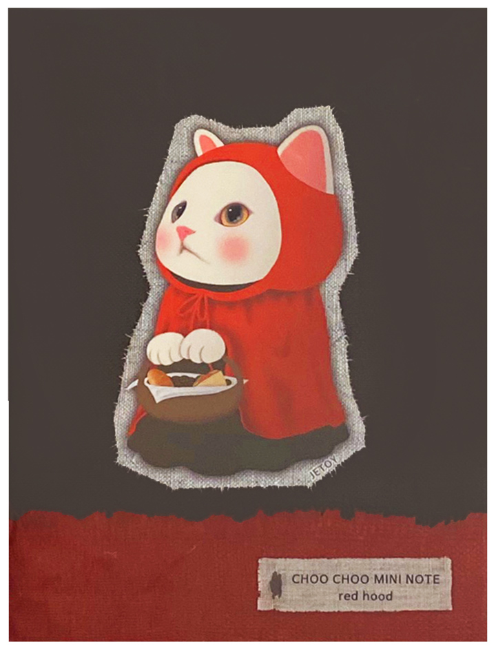 Jetoy Choo Choo Cat Mini Notebook: Red Hood