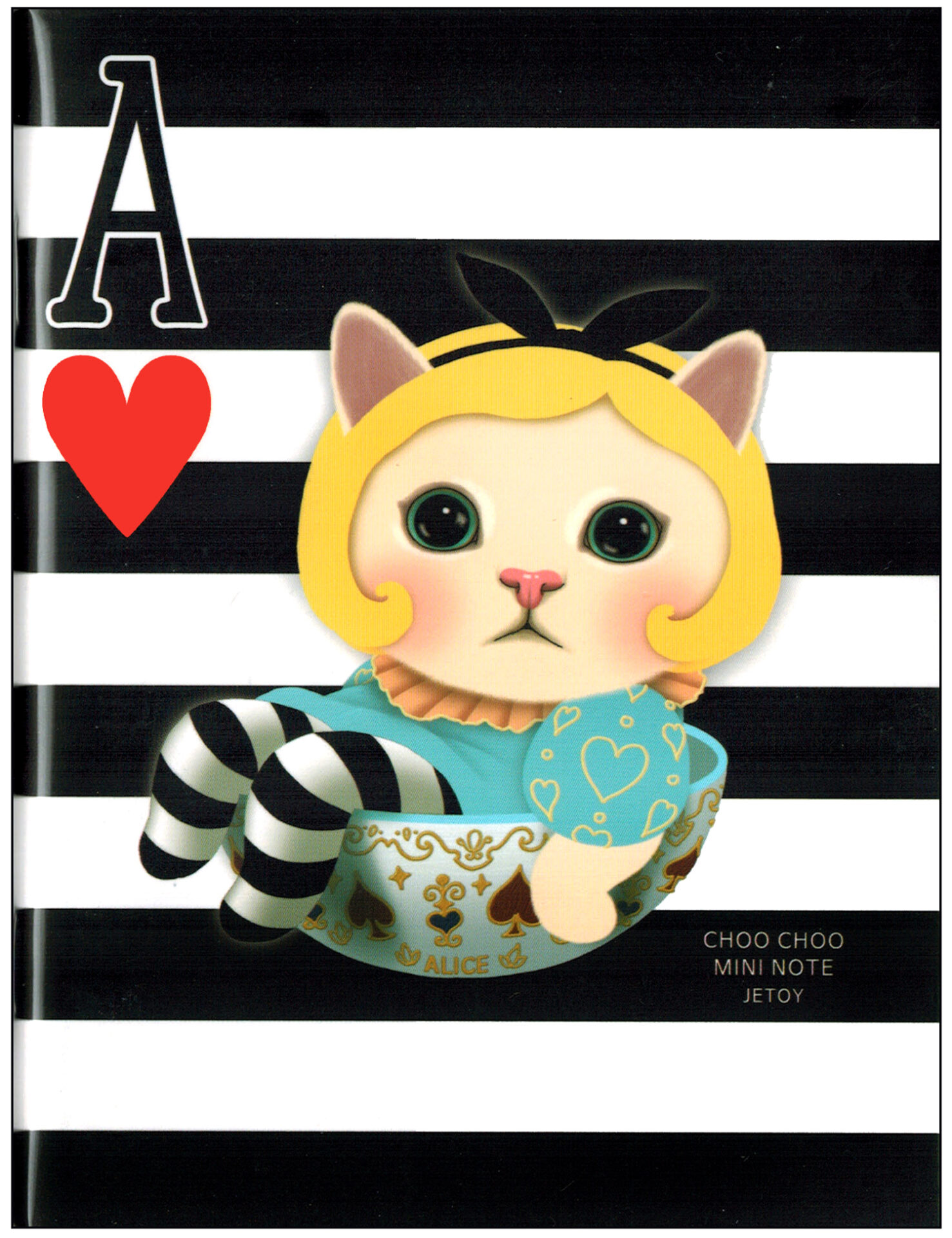 Jetoy Choo Choo Cat Mini Notebook: Alice in Wonderland