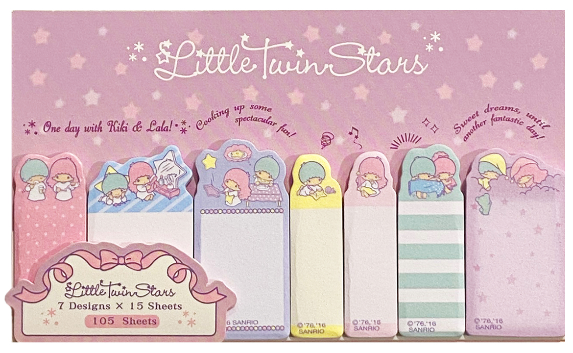 Sanrio Little Twin Stars One Day Die-Cut Sticky Memo Tabs