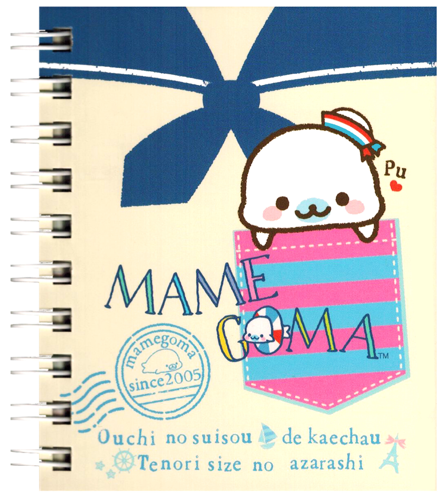 San-x Mamegoma Sailor Pocket Spiral Notebook
