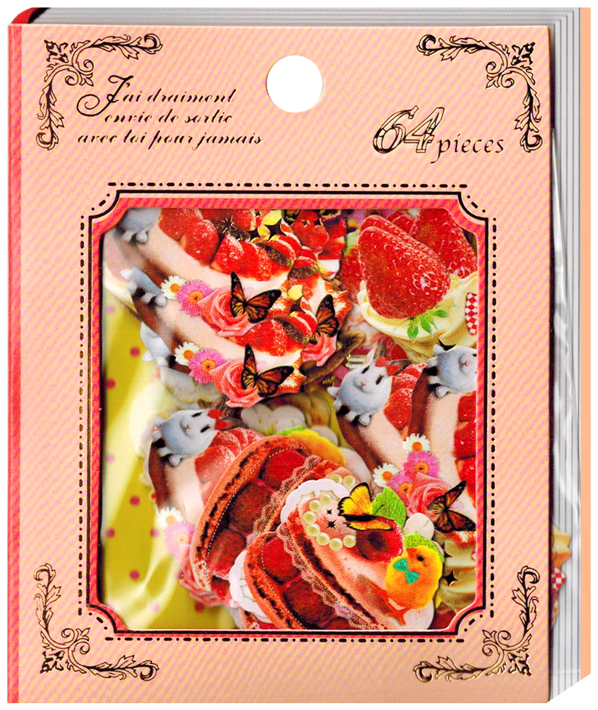 Q-Lia Strawberry Sweets Die-Cut Sticker Sack