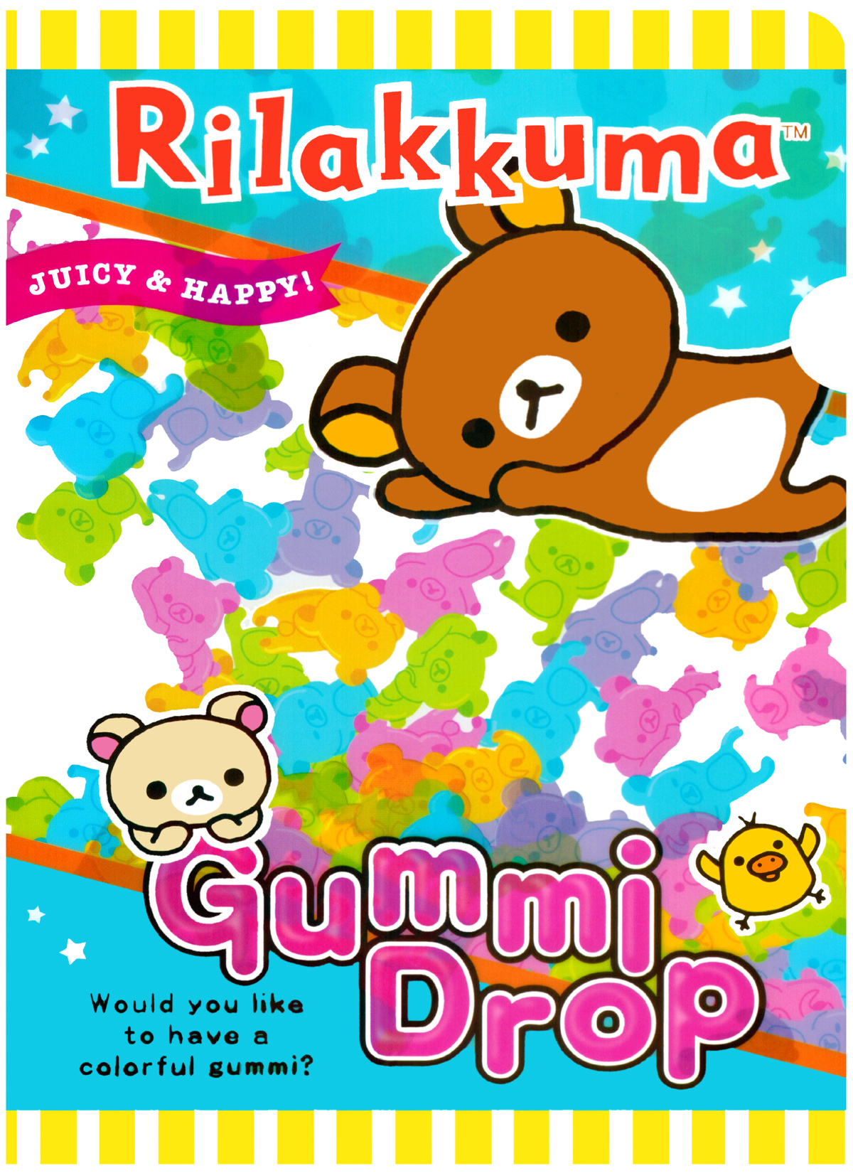 San-x Rilakkuma Gummy Drop Plastic File Folder