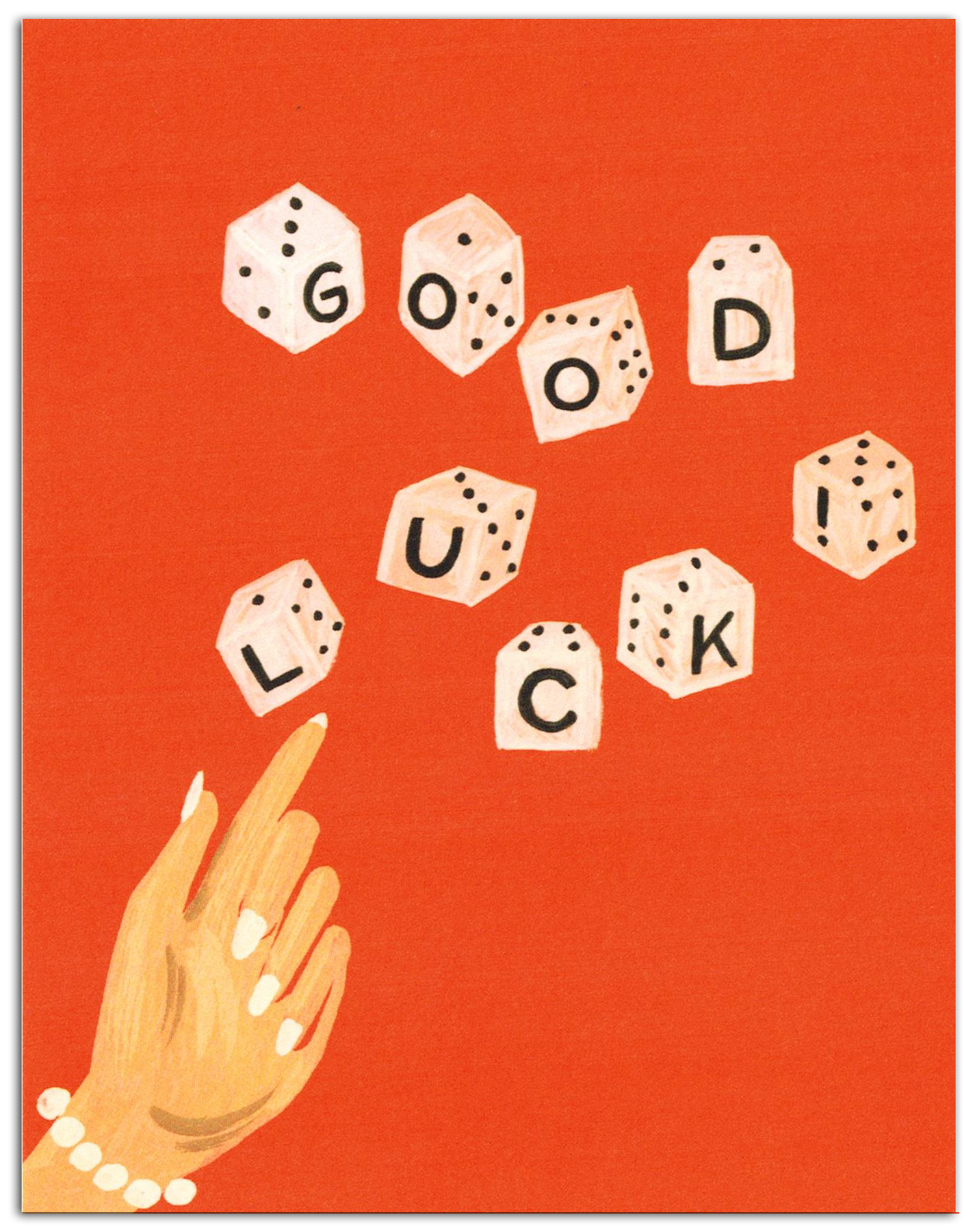 Rifle Paper Co. Good Luck Dice Note Card