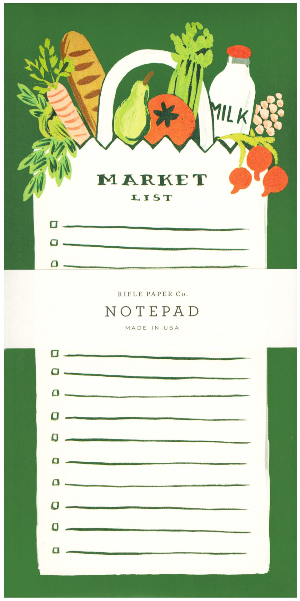 Rifle Paper Co. Market Notepad: Green Market