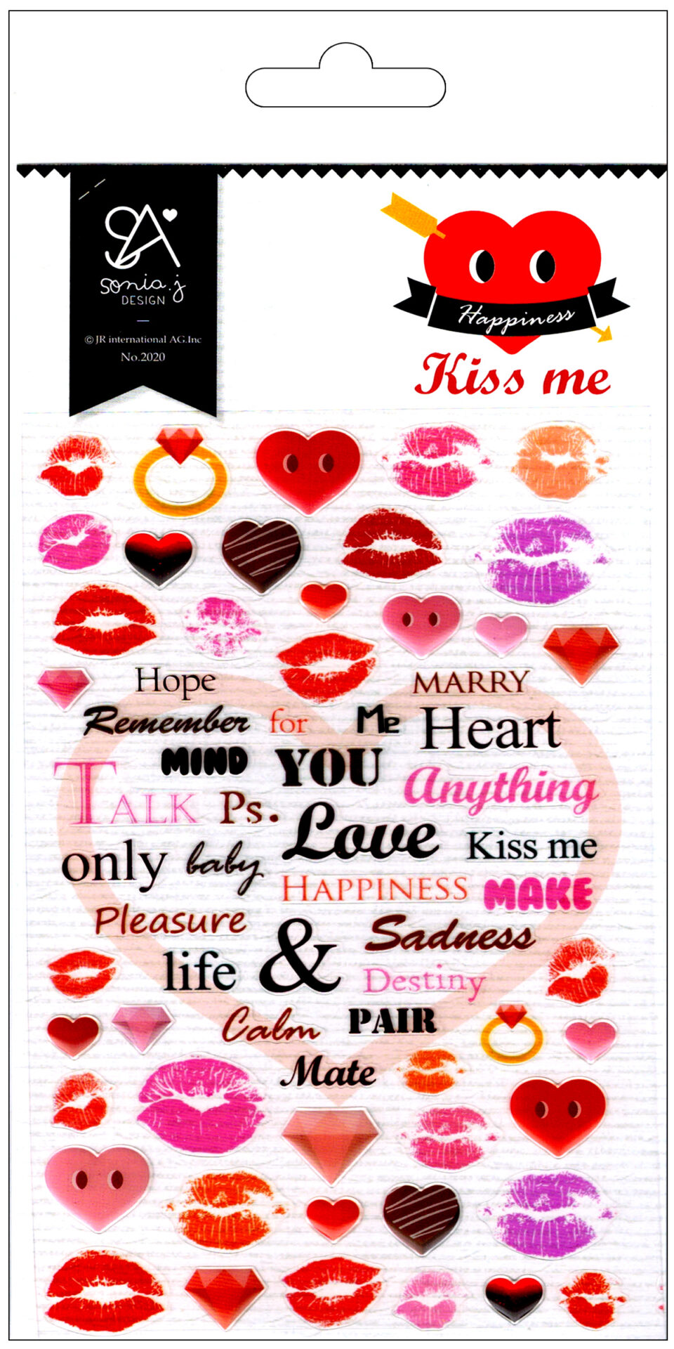 Sonia Kiss Me Epoxy Jewel Sticker Sheet