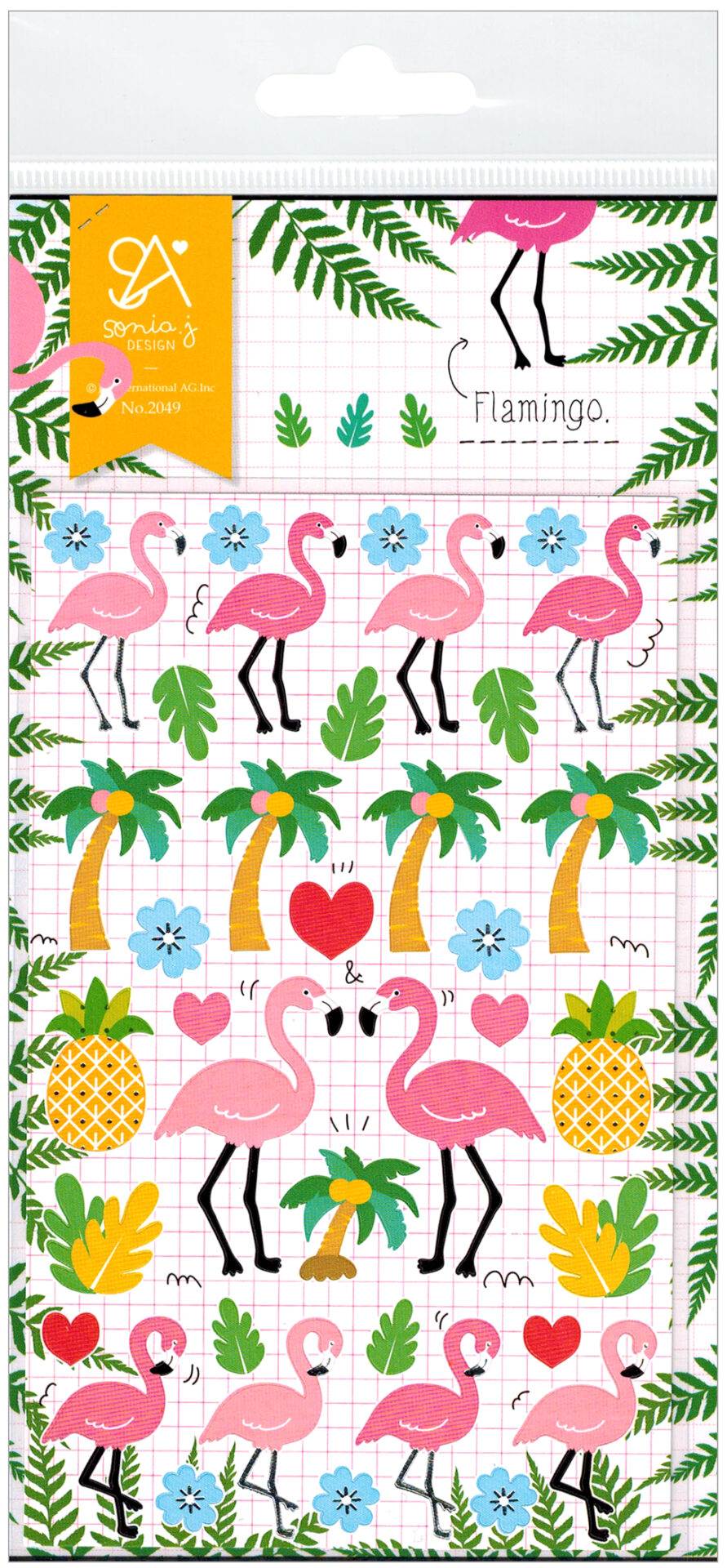 Sonia Flamingo Glossy Paper Die-Cut Sticker Sheet