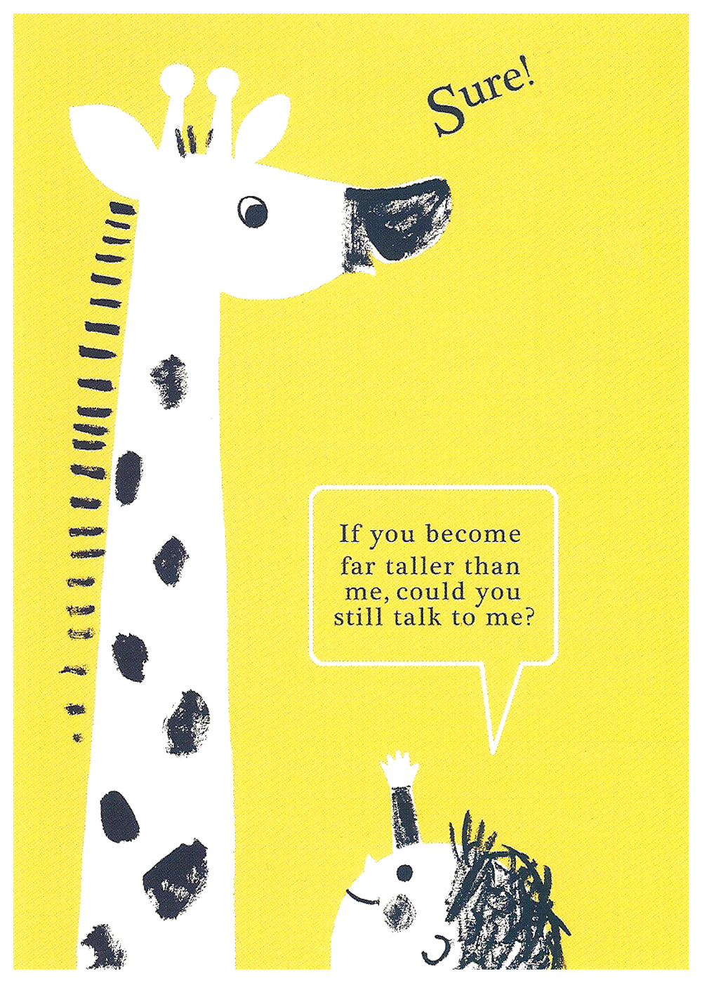 Shinzi Katoh Sure Yellow Giraffe Postcard