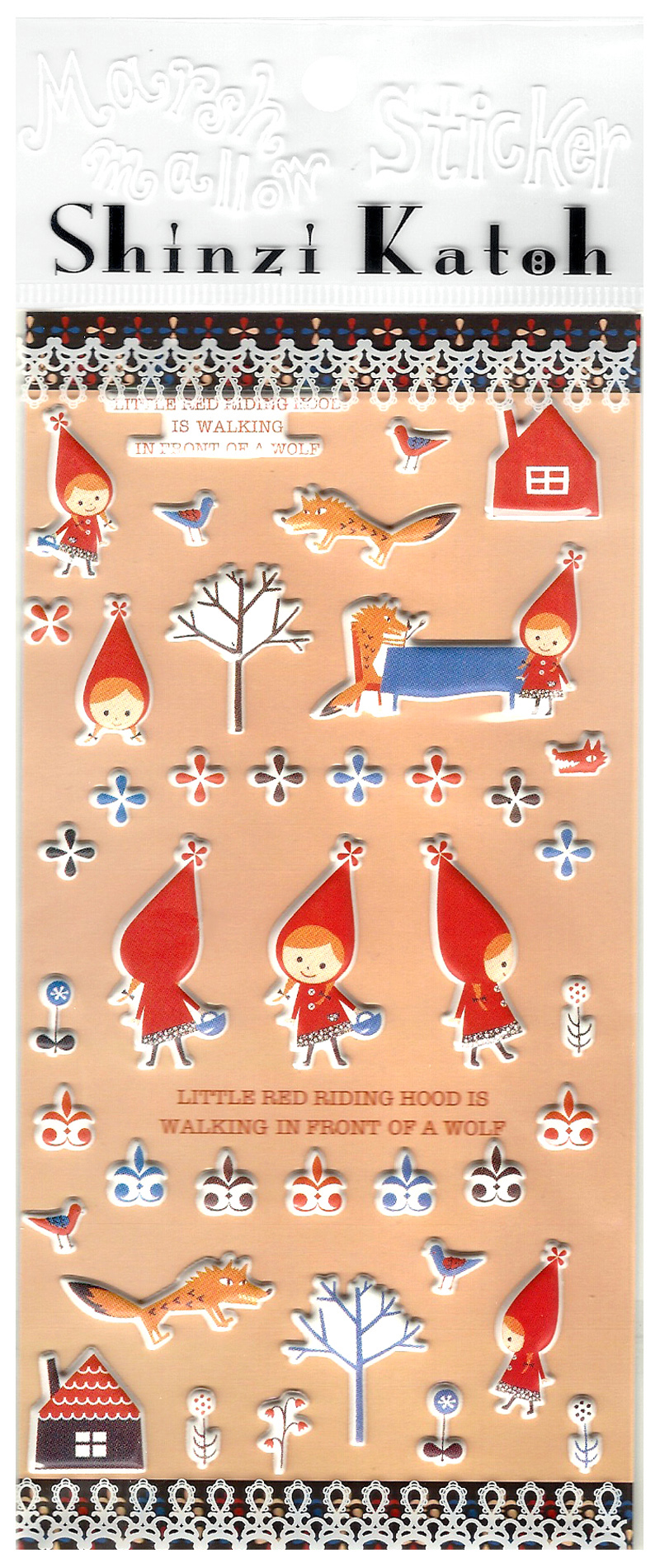 Shinzi Katoh Red Hood Marshmallow Sticker Sheet