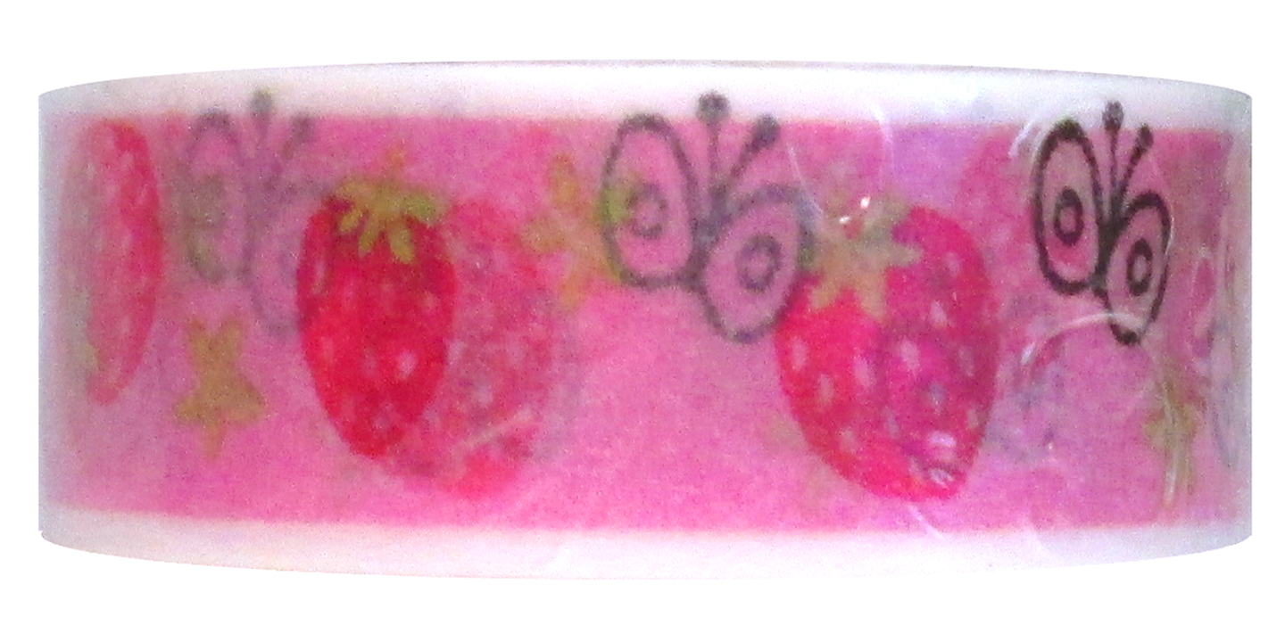 Shinzi Katoh Pink Strawberry Farm Washi Tape