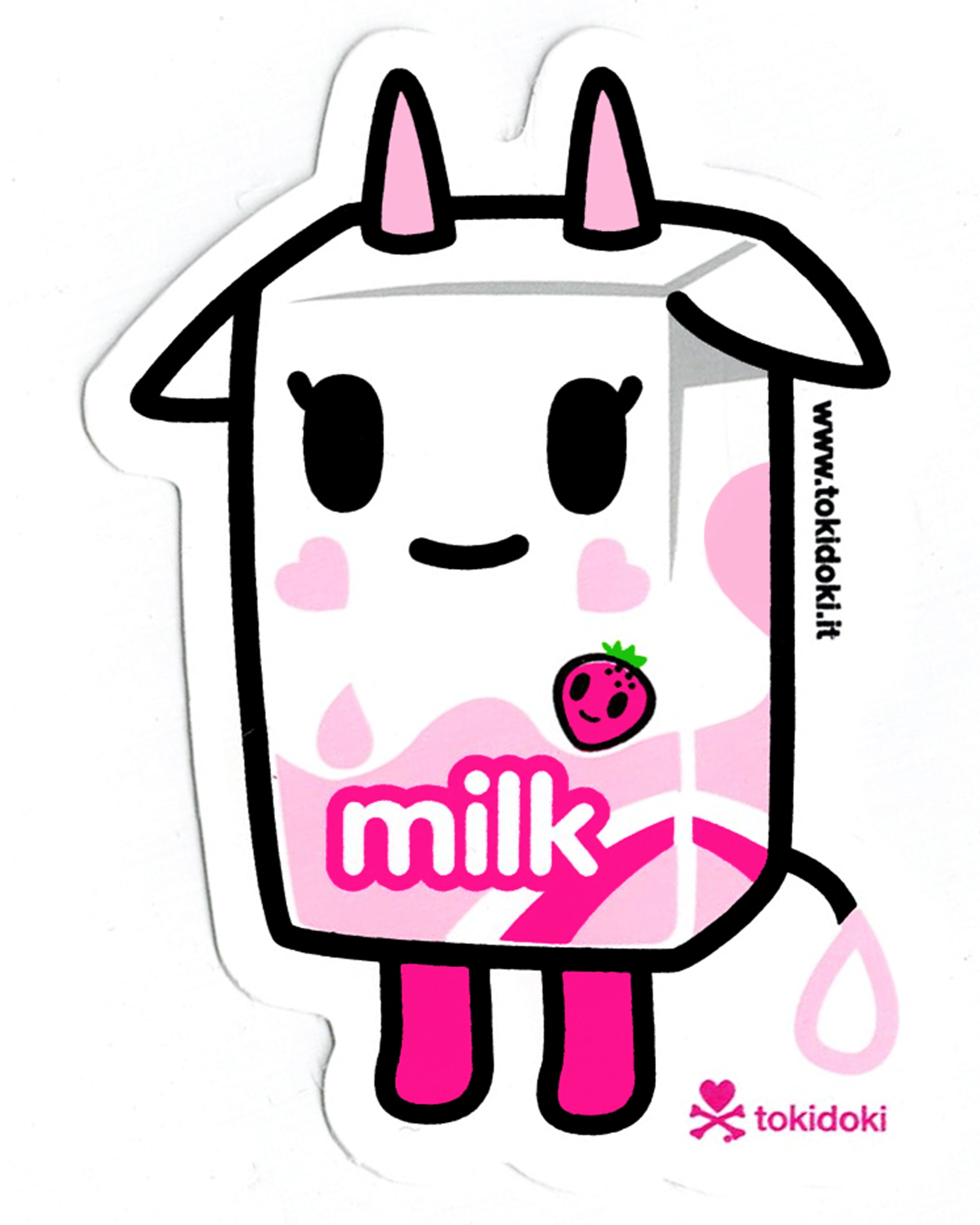 Tokidoki Moofia Strawberry Milk Jumbo Die-Cut Glossy Sticker