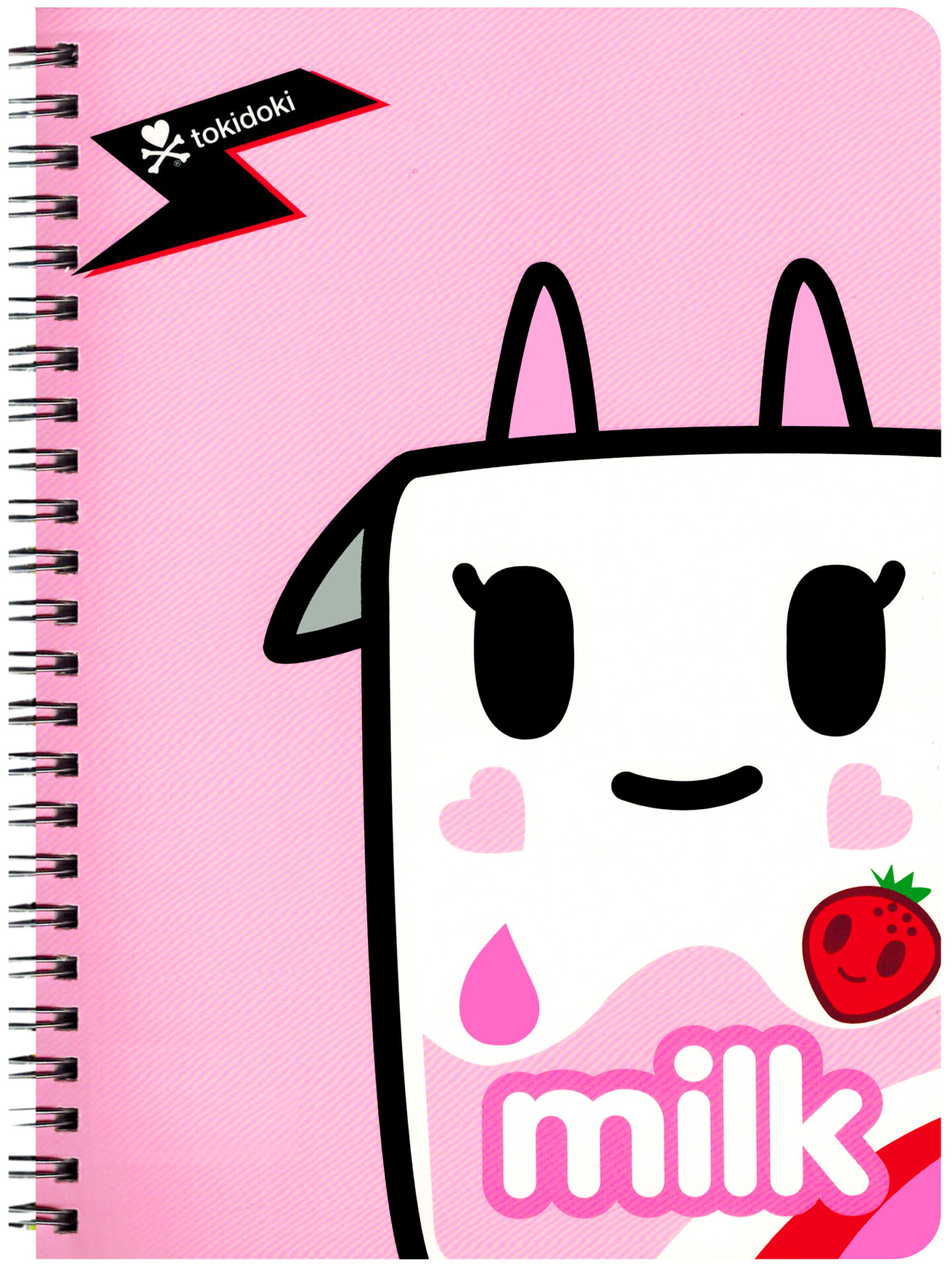 Tokidoki Moofia Strawberry Milk Big Spiral Notebook