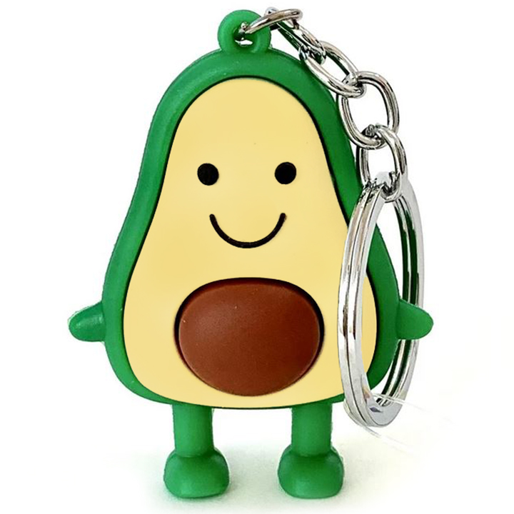 Kawaii Avocado Key Chain: Green Man