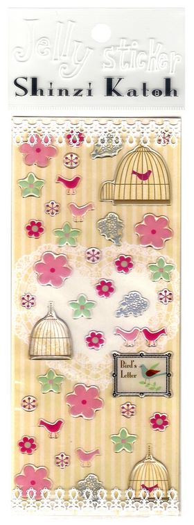 Shinzi Katoh Bird’s Letter Jewel Sticker Sheet