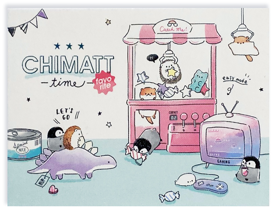 Q-Lia Chimatt Party Time Mini Memo Pad