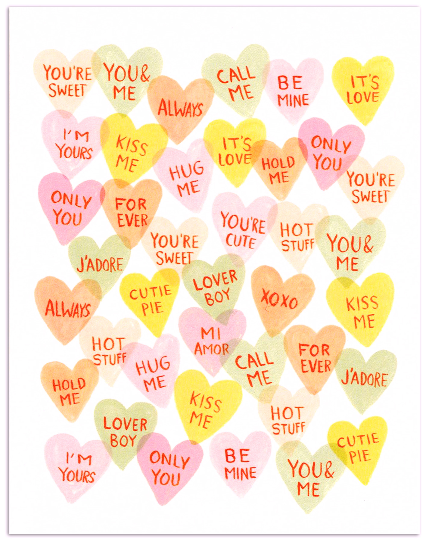 Rifle Paper Co. Conversation Hearts Valentine’s Day Card