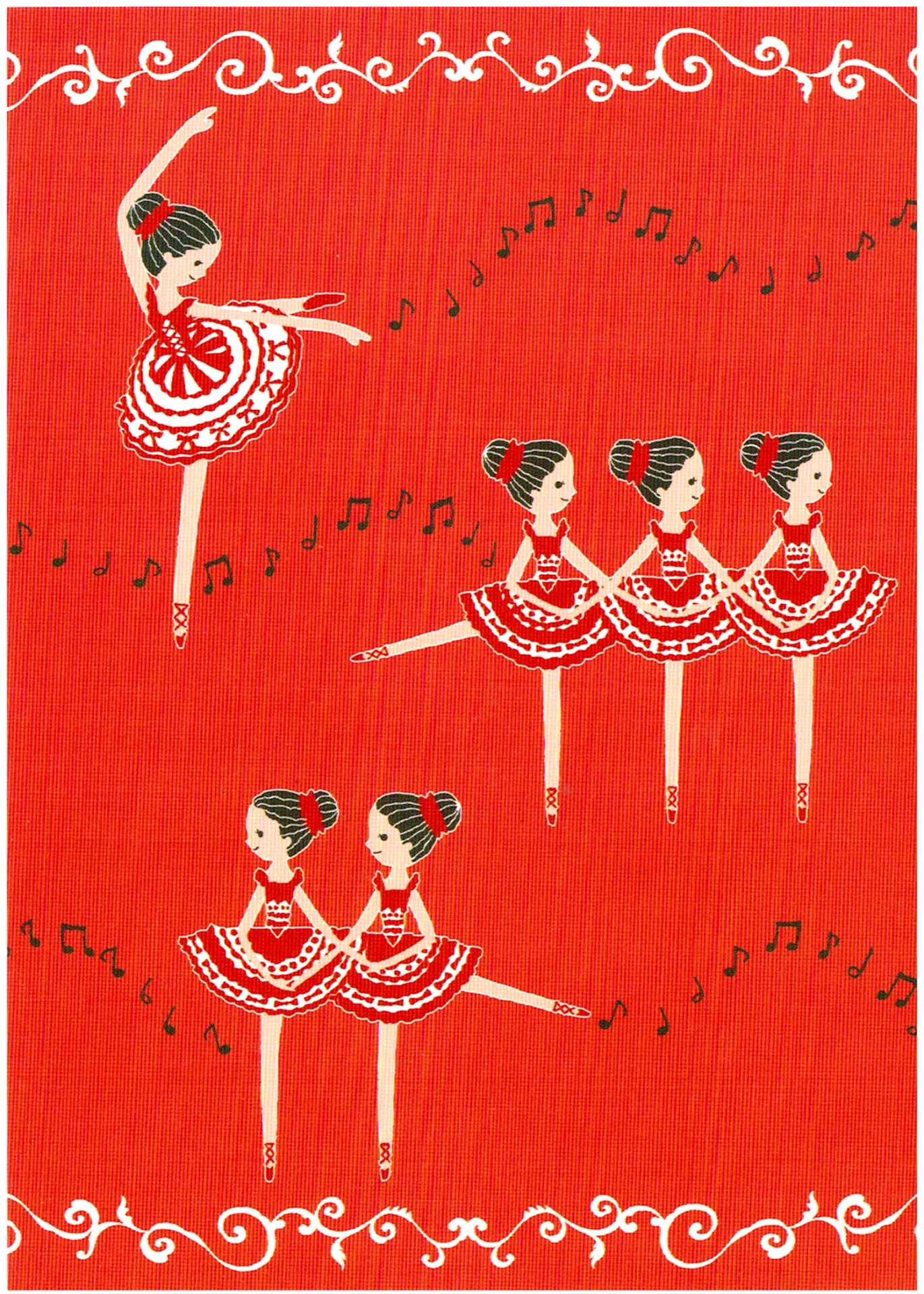 Shinzi Katoh Ballet Red Chuchu Postcard