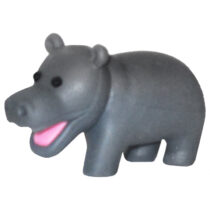 Iwako Hippopotamus Mini Eraser: Grey