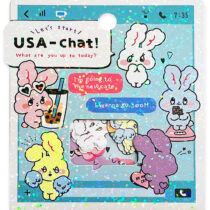 Crux USA Chat! Bunnies Die-Cut Sticker Sack
