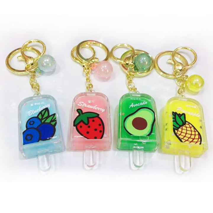 Kawaii Fruit Popsicle Key Chain w/ Charm