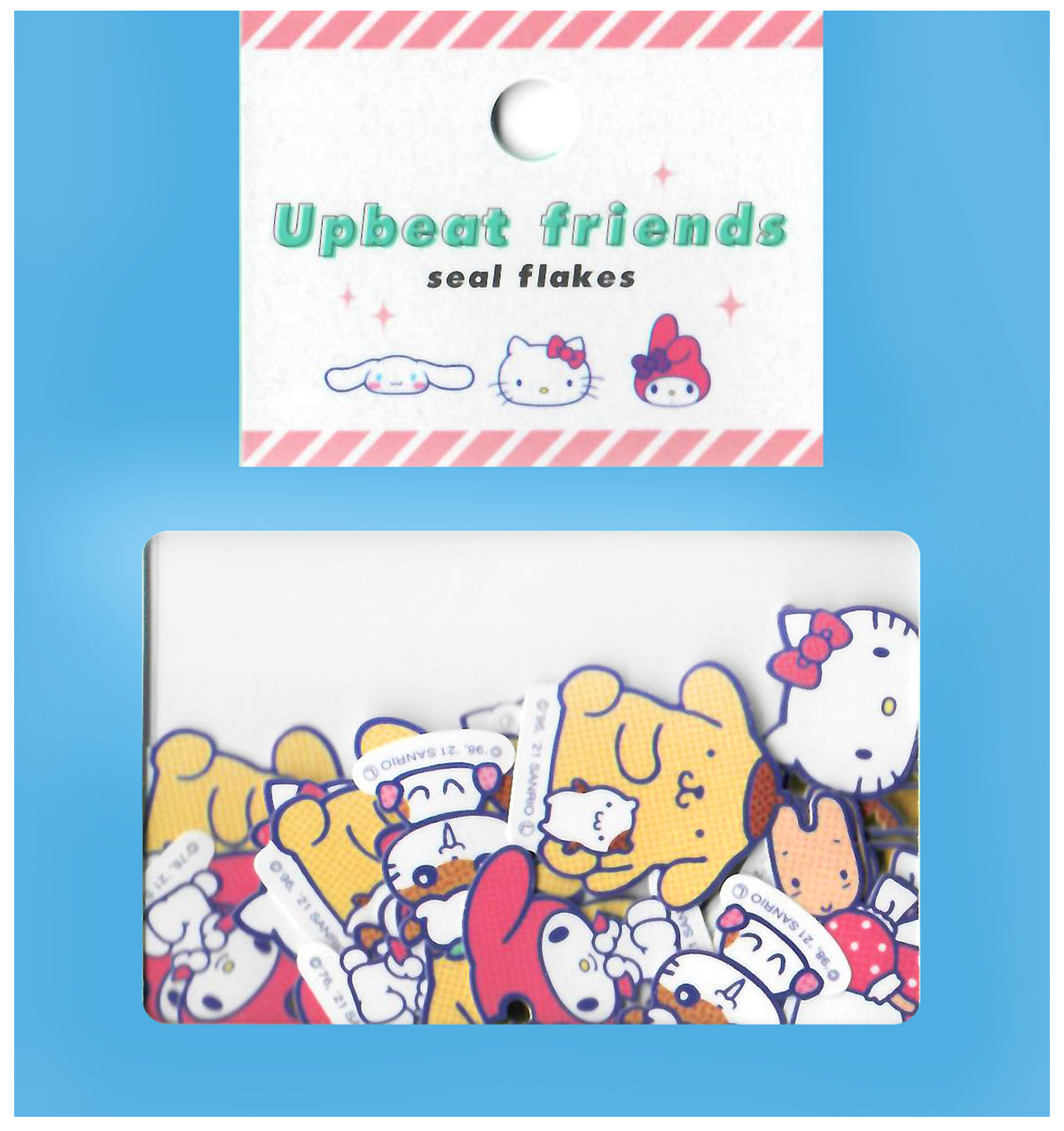 Sanrio Upbeat Friends 40-Piece Die-Cut Sticker Sack