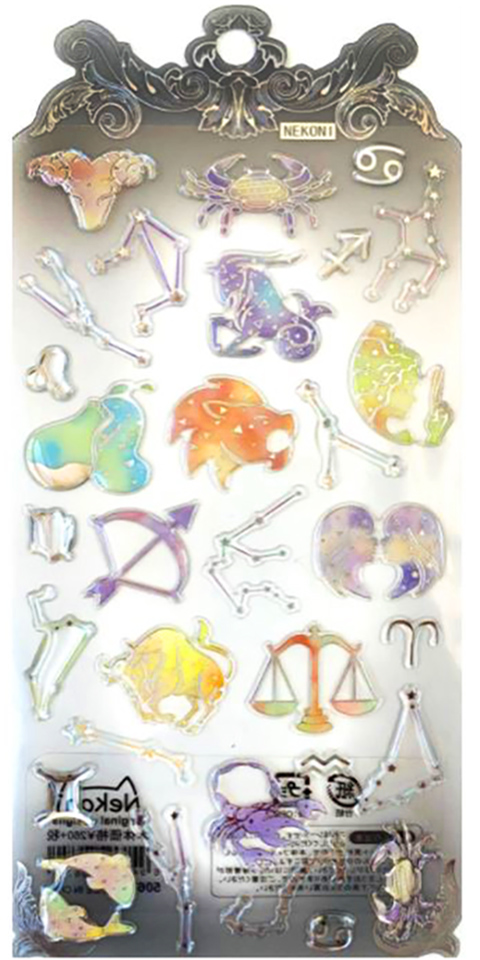 Nekoni Astrological Signs Epoxy Sticker Sheet