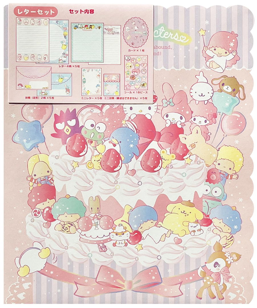 Sanrio Character Friends Cake Jumbo Letter Set