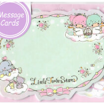 Sanrio Little Twin Stars Mini Die-Cut Message Card Set