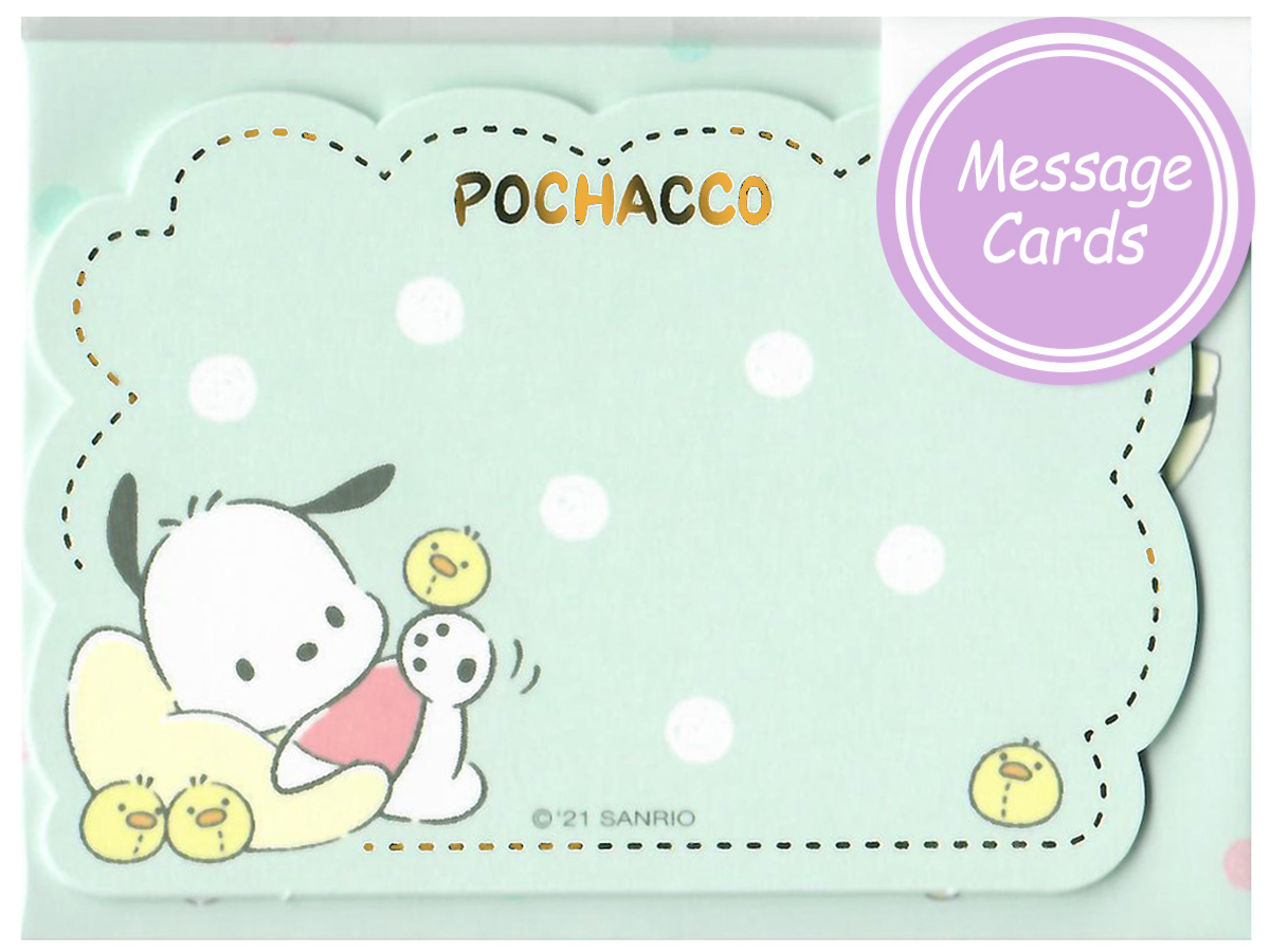Sanrio Pochacco Ducks Mini Die-Cut Message Card Set