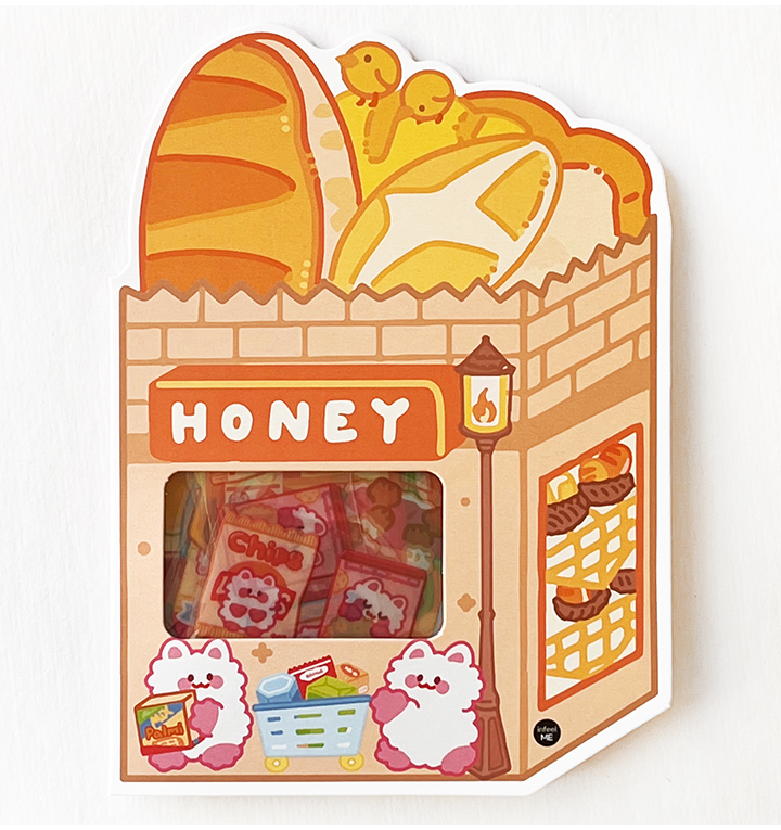 Kawaii Fruit Planner Stickers: Honey Bakery