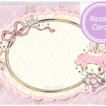 Sanrio My Melody Ribbon Mini Die-Cut Message Card Set