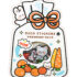 Kawaii Fruit Planner Stickers: Orange Bunny Carrots
