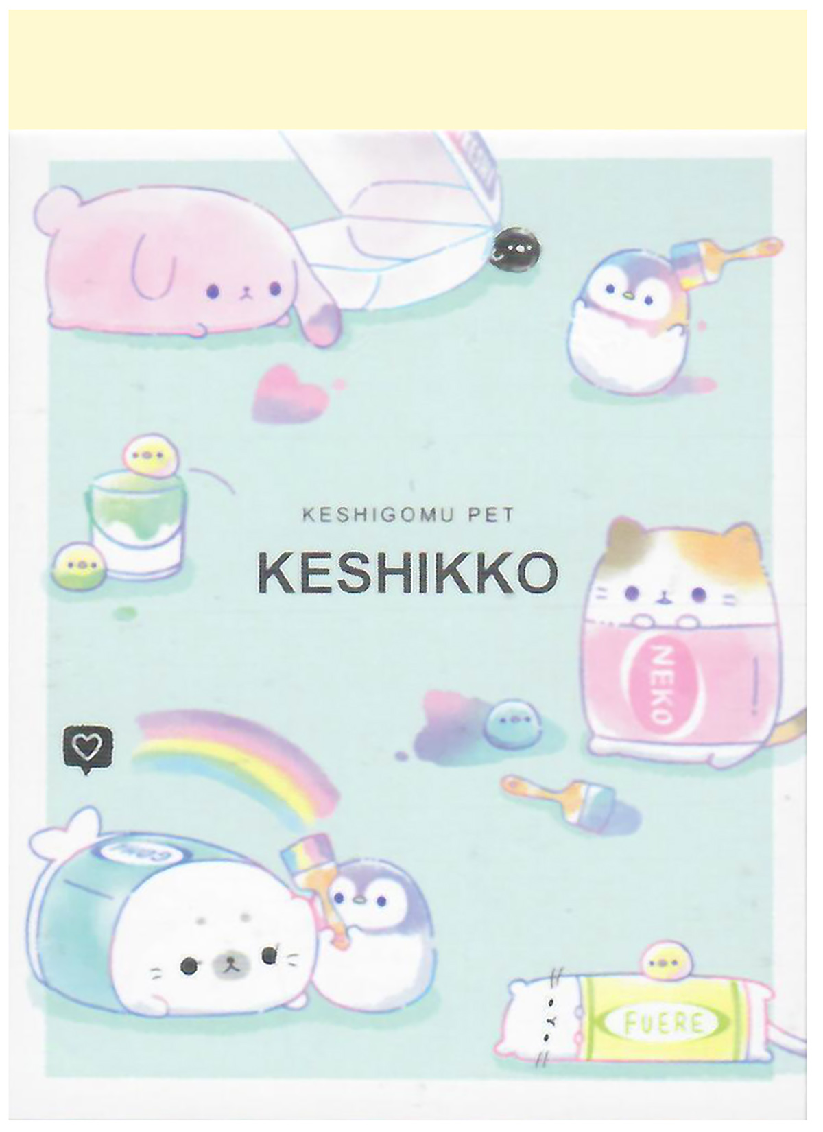 Crux Keshigomu Pets Rainbow Snacks Mini Memo Pad