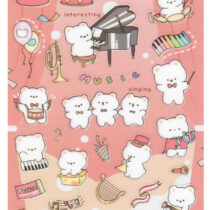 Nekoni Musical Bears Die-Cut Sticker Sheet