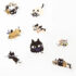 Shinzi Katoh Uneven Cats Family Sticker Sack