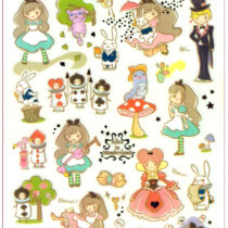 Funny Sticker World Alice in Wonderland Fairy Tale Sticker Sheet