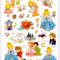 Funny Sticker World Cinderella Fairy Tale Sticker Sheet