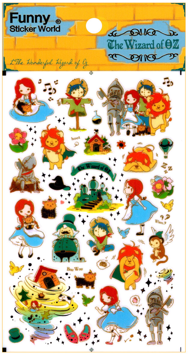 Funny Sticker World Wizard of Oz Fairy Tale Sticker Sheet