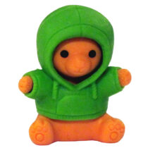 Iwako Teddy Bear in Parka Mini Eraser: Green
