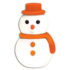 Iwako Snowman Mini Eraser: Orange