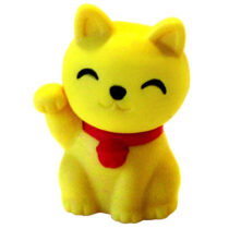Iwako Maneki Lucky Cat Mini Eraser: Yellow