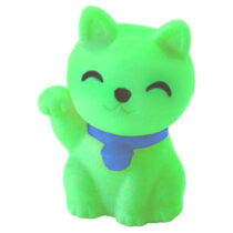 Iwako Maneki Lucky Cat Mini Eraser: Lime Green