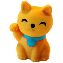Iwako Maneki Lucky Cat Mini Eraser: Pastel Orange