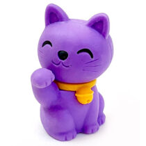 Iwako Maneki Lucky Cat Mini Eraser: Purple
